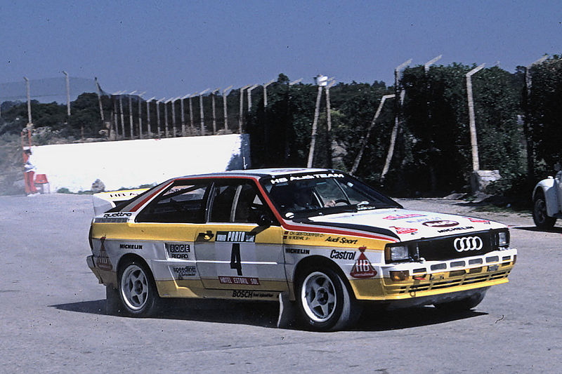In 1980 Audi released the Quattro a fourwheel drive turbocharged car that 