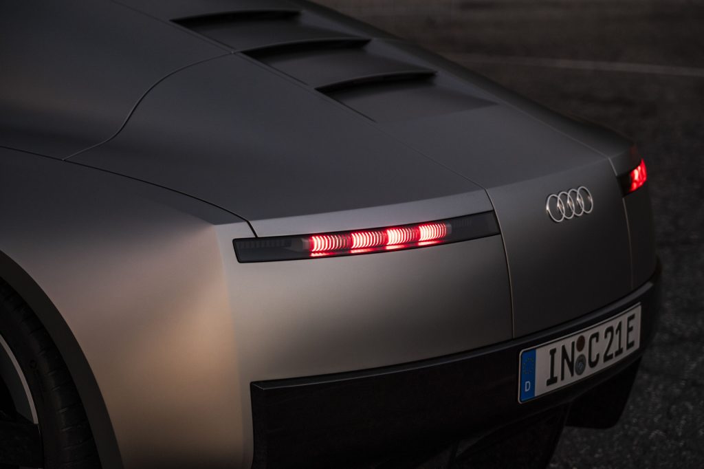 Audi Concept C: previewing a thrilling all-electric sports car - Audi Concept C - static outdoor shot, exterior, three-quarter rear view
