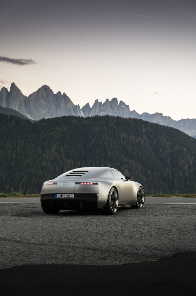 Audi Concept C: previewing a thrilling all-electric sports car - Audi Concept C - static outdoor shot, exterior, three-quarter rear view